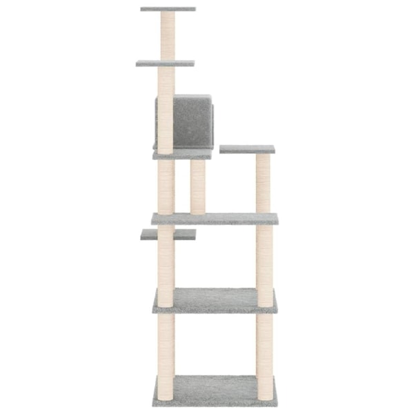 vidaXL Klösträd med sisalpelare ljusgrå 153 cm Grå