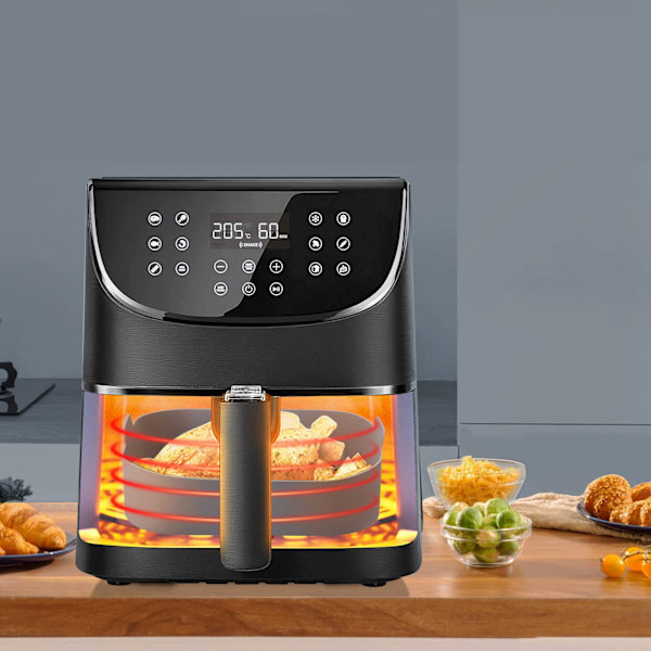 Återanvändbar Air Fryer Silikonform med två ugnshandskar, värmebeständig, enkel rengöring för mikrovågsugnstillbehör