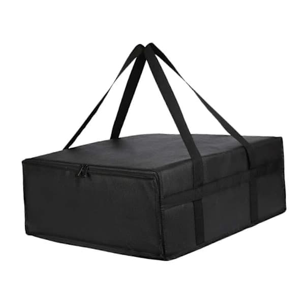 Professionel Isoleret Pizzataske til Picnic Camping Kommerciel 40x40x15CM Sort