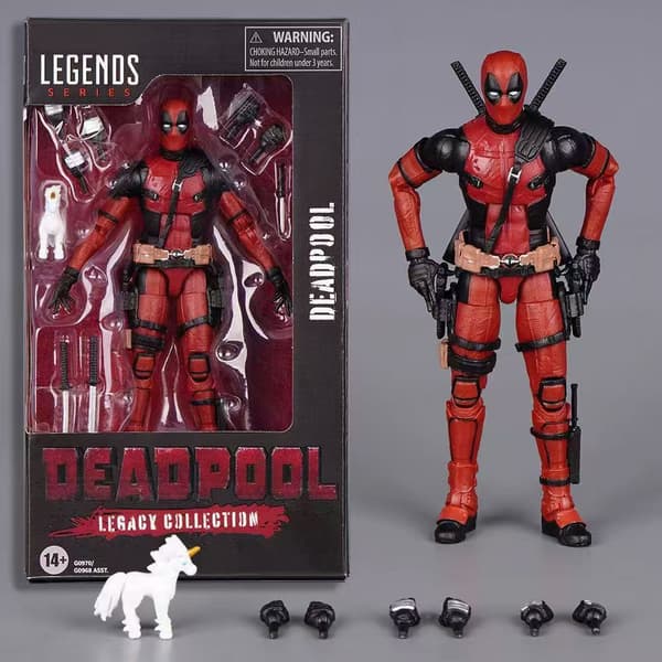 Yamaguchi-stil Deadpool (X-Men) actionfigur – Marvel Revoltech / SHF-stil Deadpool 3-model