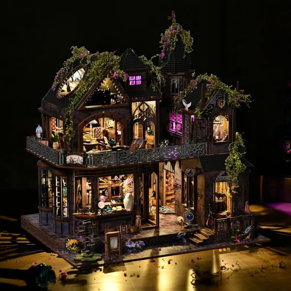 Miniatyrdockhus-kit, DIY minihus för vuxna, 3D träpussel