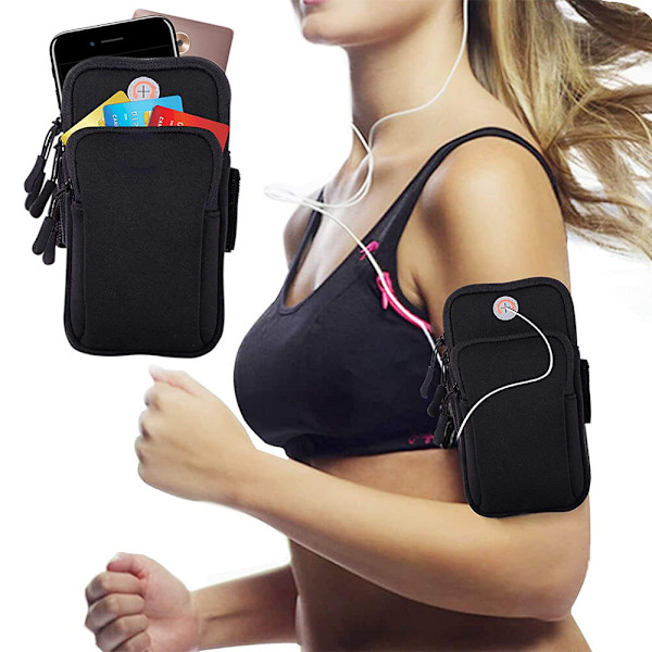 Universell löpararmband, mobilhållare för sportarmband för löpning, fitness och gymträning,