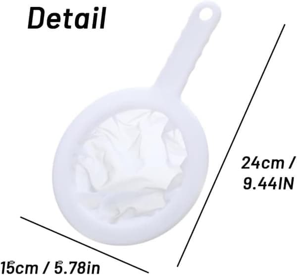 2 stykker finmasket plast nylon sil 400 mesh finmasket PP matkvalitets sil ultrafin nylon sil
