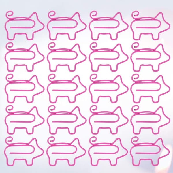 100 stk. piggete binders, morsomme binders, kontorrekvisita (rosa)