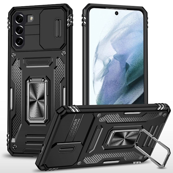 Samsung S23 - Skal CamShield / Kameraskydd Kickstand Svart Black