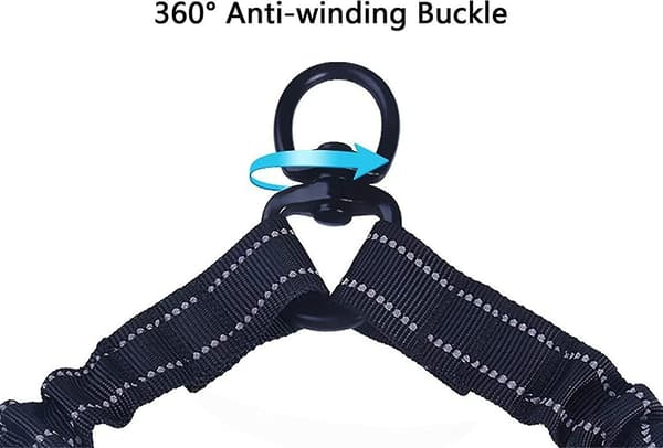 360° sammenfiltringsfri dobbelt hundesnor til 2 hunde