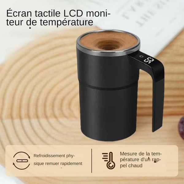 Automatic Stirring Coffee Mug, Electric Mixer Mug, Automatic Stirring Coffee Mug - LCD Screen Stirrer, Mug Mixer, for Mixing in the Kitchen/Workplace