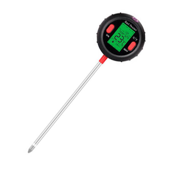 5 i 1 Jord Ph-mätare Jordfuktighetsmätare LCD-display PH-testare Temperatur Solljusintensitet Testverktyg för Växter Belysningstermometer