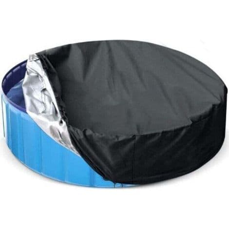 Inflatable Spa Cover, Round Waterproof Pool Cover Black 210x90cm
