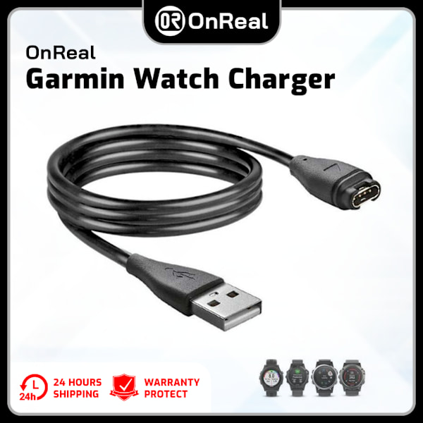 (2-PACK) Universal laddare för Garmin klockor Svart (1-PACK) (1-PACK)
