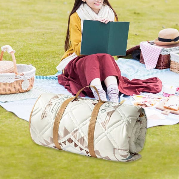 Udendørs picnictæppe strandmåtte foldbar sandtæt letvægts tilbehør campingtæppe picnictæppe til backpacking indendørs