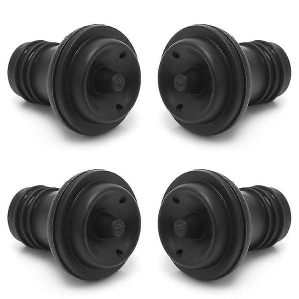 4 st Gummi Vakuum Sugpropp Flaskpropp Vakuum Vinpump Konserveringsproppar Black