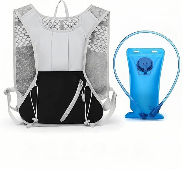 Running Vest with Bottle Holder - Lightweight Hydration Pack - Includes 2-Liter Hydration Bladder - Suitable for Women - Reflective Running Vest