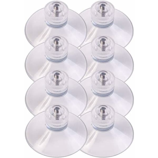 Imukupit Ø 50 mm M4x10 mm kierteellä ja siipimuttereilla, läpinäkyvä