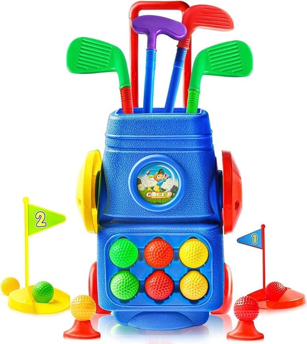 Taaperon golfsetti, lasten lelut, golfkassi, leikkisetti, urheilulelut