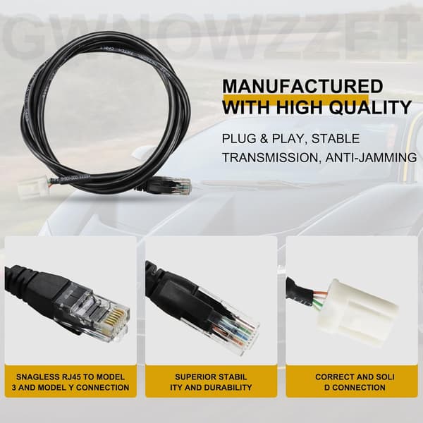 Diagnostisk servicekabel för Tesla Toolbox Model 3 / Y Ethernet Reparationskabel 1,5m Ersätter 1137658-00-A