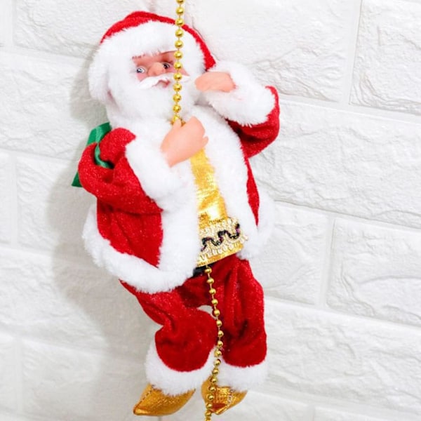 Jultomten, Jultomten klättrar på en repstege Kreativ Pere Noel Hängande Musikalisk