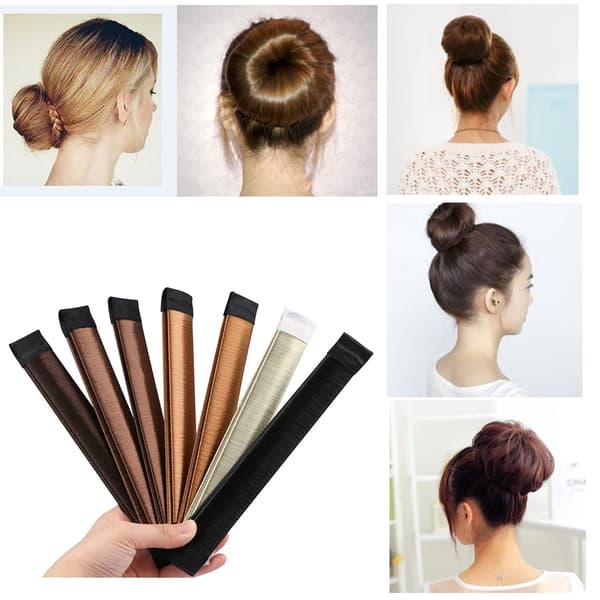 Hårknold Maker (7 stk.) - Hårdonut til fransk twist, wrap, snap disk hårstyling - DIY værktøj til kvinder og piger