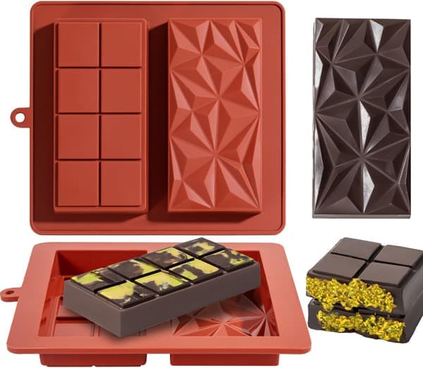 Chokolade Cookie Form Dyb Dubai 2,5 cm 2 stk Pistacie Chokolade Cookie Silikone Tyk Form til Fyldt Kage, Stor Chokolade Cookie Form til Fyld
