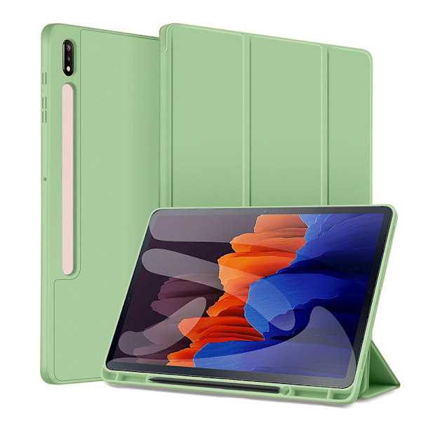 Fodral för Samsung Tab S9 PLUS 12,4\" Magnetiskt Folio-fodral Pennfack Förvaring Automatisk Sömn/Vakna Green Green