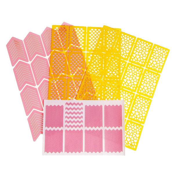 Nagelmallar - Olika designs , Vinylstickers L101 Hjärtan L101 Hjärtan