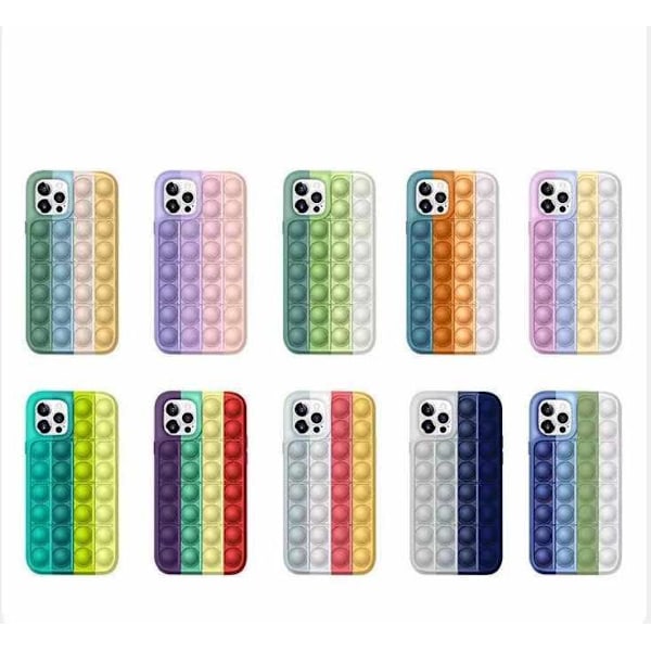 iPhone 12 / iPhone 12 Pro Skal - Pop it Fidget Multicolor rosa rosa