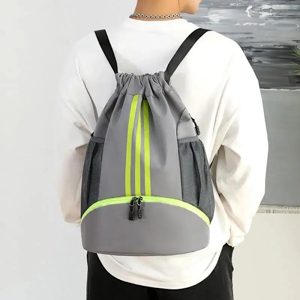 Ryggsäck för sportgymnastik med stor kapacitet . Gray Gray