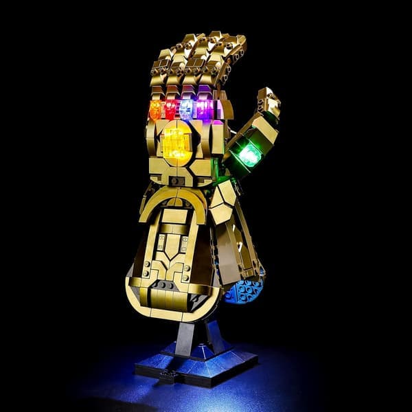 LED-belysning för byggblockmodellen Infinity Gauntlet - ingår ej i modellsetet.