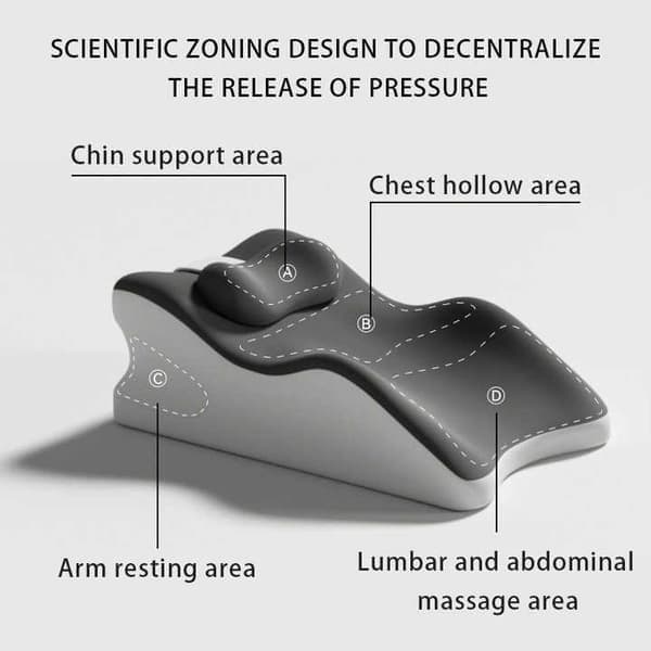 Reading Pillow Ergonomic Wedge Pillow for Backrest Lumbar Support Pillow Relaxation Pillow for Sitting or Reading in Bed Grey
