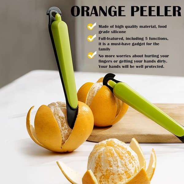 2-pack Orange and Citrus Peelers, Easy-to-Use Lemon and Grapefruit Peelers, Kitchen Utensils.