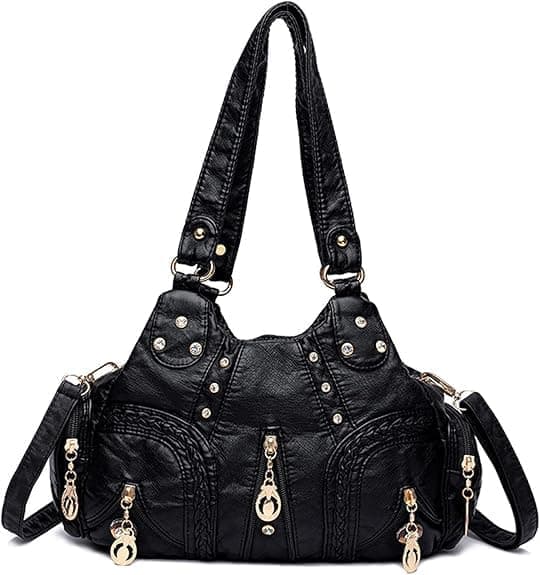 Damhandväskor fashionabla axelväskor hobo-väskor mjuka PU-läder crossbody-väskor damhandväskor
