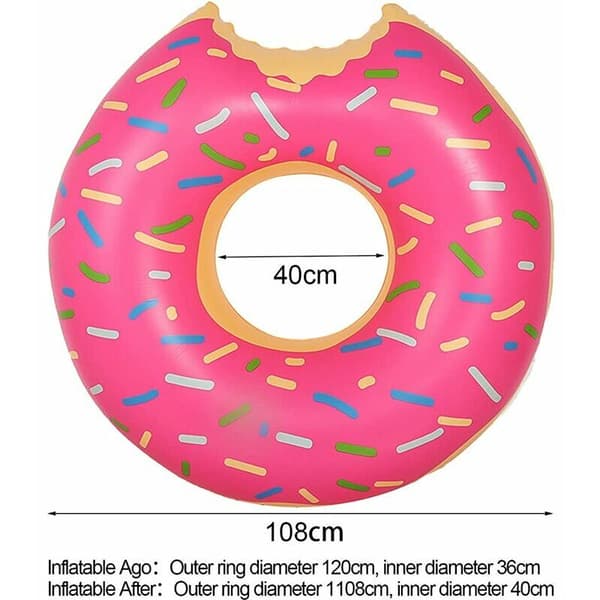 Donutmunk. Badering, Sommerflåde, Vandlegetøj, Poolflåde, Oppustelig flåde, Oppustelig poolflåde