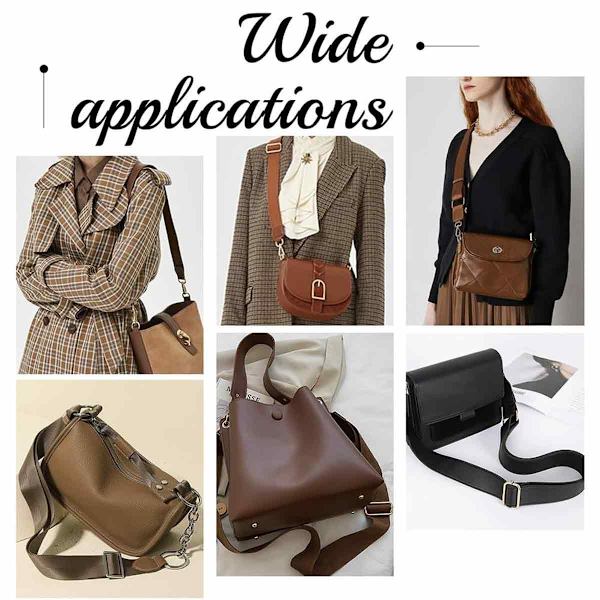 Bred handväska axelrem justerbar canvas ersättning crossbody handväska axelbandsrem