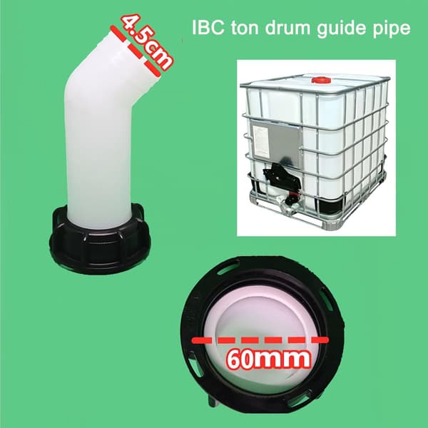 3 st avloppsrör för 2\" IBC 1000L - slangförlängning och adapter