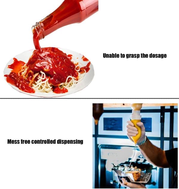 5,5L Sauce Dispenser – Square, Gravity-Fed (square, 5.5 liters)