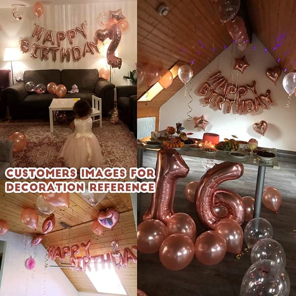 18 års bursdagsdekorasjon i roségull, gratulerer med dagen-banner, han