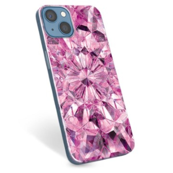 iPhone 13 TPU-Skal - Rosa Kristall Rosa