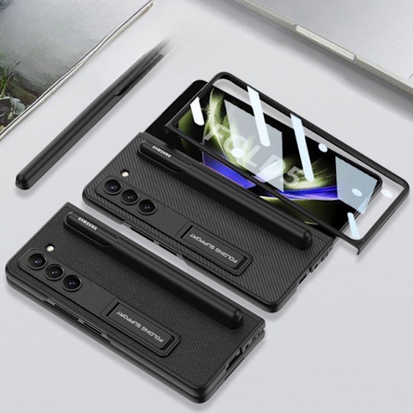 GKK Galaxy Z Fold 5 Mobilskal Magnetic Kickstand - Svart