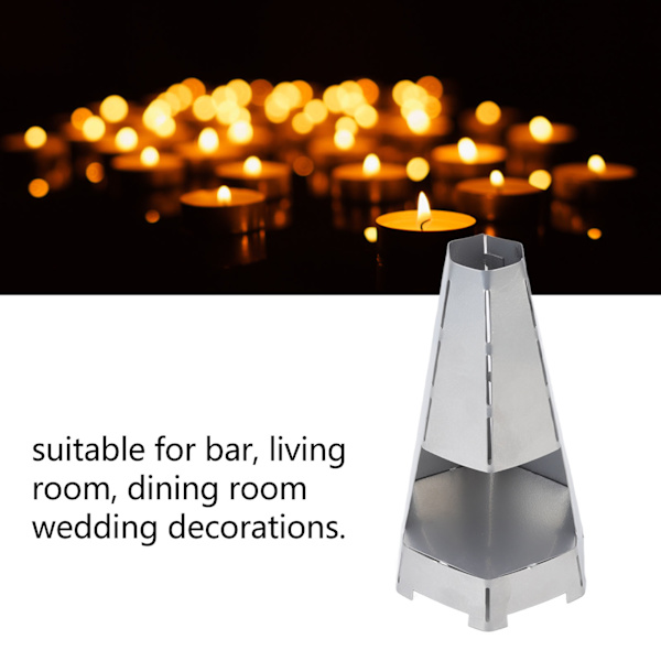 Orkanljusstake Vindtät Varm Atmosfär Brett Använd Metall Tealight Hållare för Bar Café Bröllop