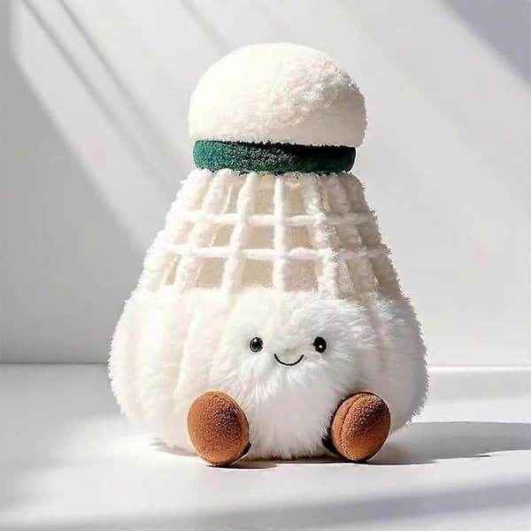 15 cm Cute Cartoon Badminton Plush Doll Keychain Creative Kawaii Fluffy Plush Toy Soft Gift Backpack Pendant A2
