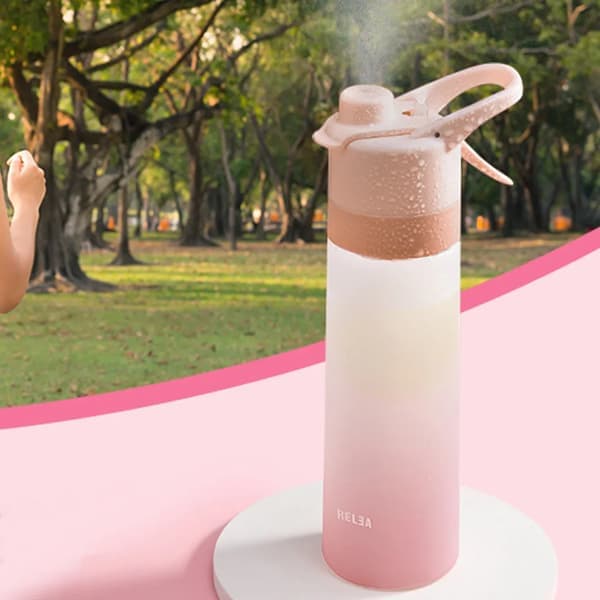 Suihkepullo Juomapullo Urheilupullo Ulkourheilu Fitness 650ml Vaaleanpunainen