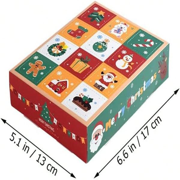 5 stk 12 dagers julekalender nedtelling til julekalender dekorasjon tomme bokser påfyllbar advent jul for festlige L