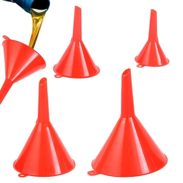 4-piece PP Funnel Set for Filling Bottles or Containers 4 Different Sizes Multi-functional Wide Mouth Funnels
