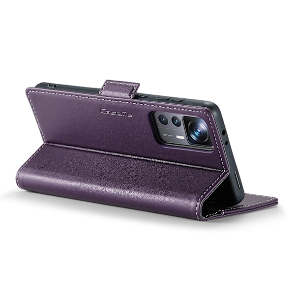 Caseme 023-serien för Xiaomi 12t 5g / 12t Pro 5g / Redmi K50 Ultra Phone Case Rfid Blocking Pu Leather Flip Cover Purple Purple