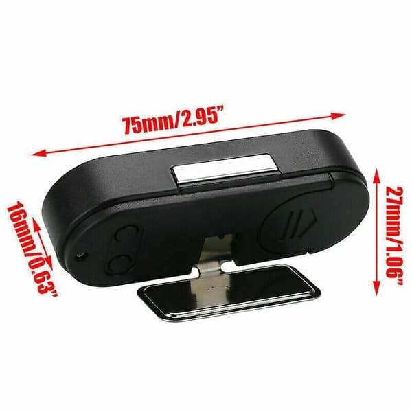 2 i 1 LCD Digital Bil Elektronisk LED Klokke Termometer W