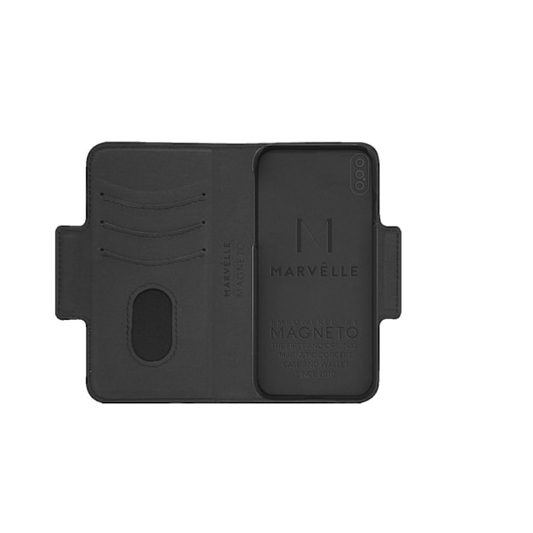 iPhone X/Xs Marvêlle Magnetiskt Skal & Plånbok Svart