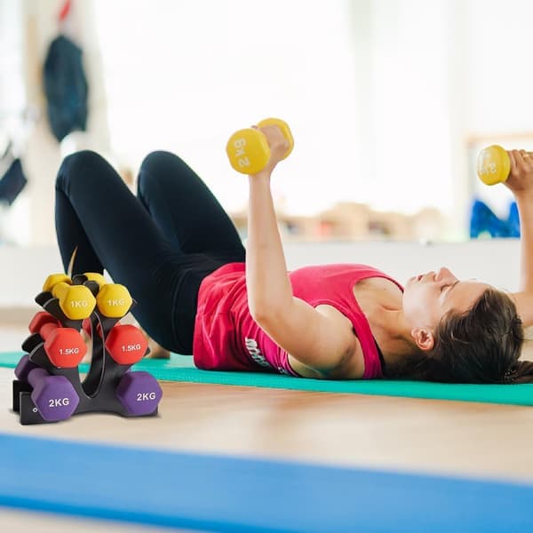 Gym Hantelställ Fitness Hantelställ (Vikter ingår ej)