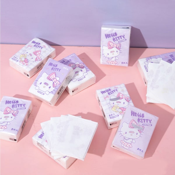 9 st Tissue Kawaii Cartoon Printed Näsduk e Girl Portable A1 A1