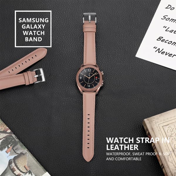 Läderrem till Samsung Galaxy Watch 3 Rosa