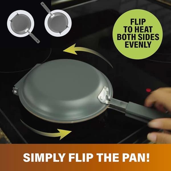 Double-Sided Frying Pan, the Perfect Pancake Maker – Ceramic Non-Stick Copper Easy Flip Pancake Griddle for Fluffy Pancakes, Omelet Maker